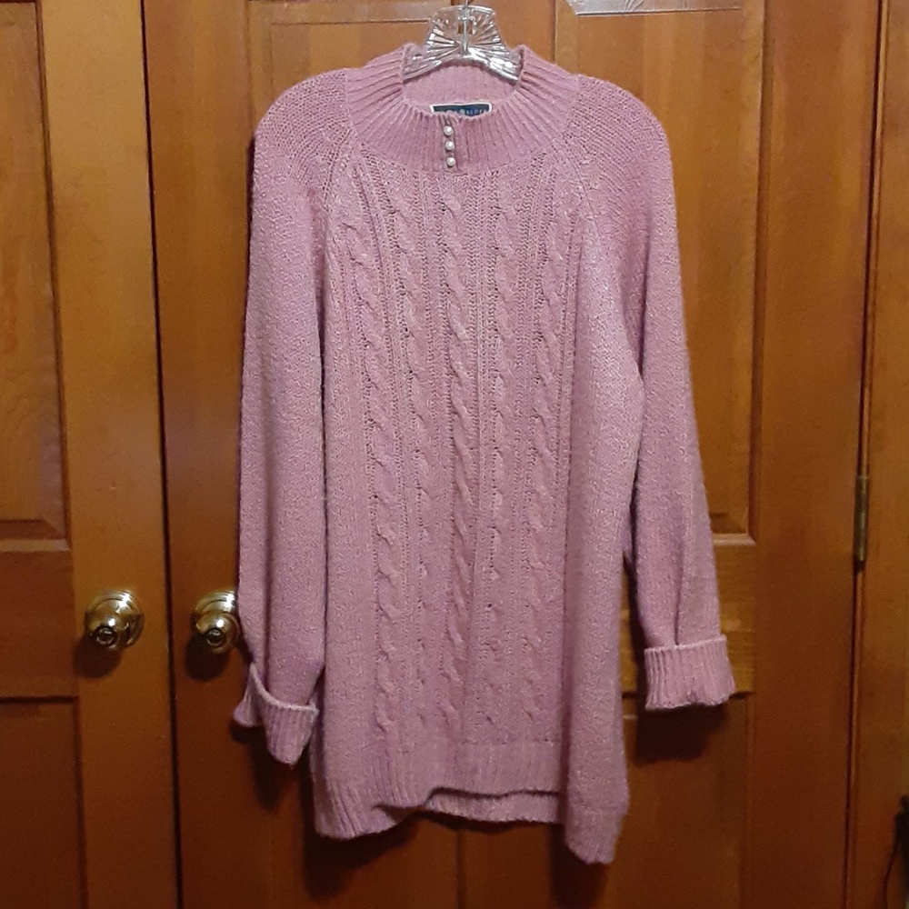 Karen Scott Pink Pullover Sweater